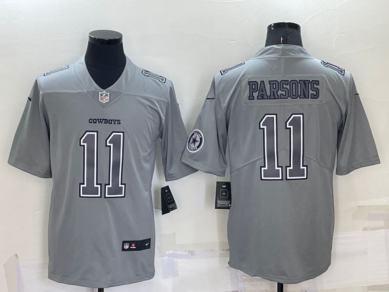 Men Dallas Cowboys 11 Parsons Grey 2022 Nike Limited Vapor Untouchable NFL Jerseys
